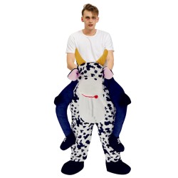 Piggy Back Carry Me Costume Dairy Cattle Ride on Halloween Christmas for Adult