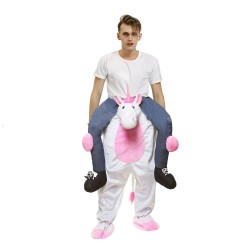 Piggy Back Carry Me Costume Unicorn Ride on Halloween Christmas for Adult