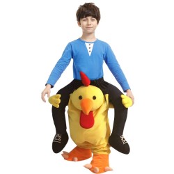 Piggy Back Carry Me Costume Yellow Chicken Ride on Halloween Christmas
