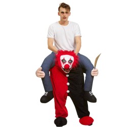 Piggy Back Carry Me Costume Horrible Clown Ride on Halloween Christmas for Adult