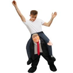 Piggy Back Carry Me Costume Trump with Blue Eyes Ride on Halloween Christmas for Adult