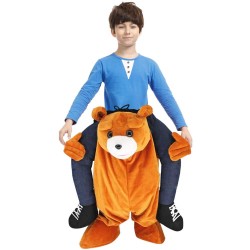 Piggy Back Carry Me Costume Cute Brown Bear Ride on Halloween Christmas for Kids