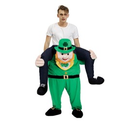 Piggy Back Carry Me Costume Green Beer Man Ride on Halloween Christmas