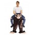 Huckepack Trage mich Kostüm Dunkelbrauner Affengorilla Fahren auf Halloween Weihnachten zum Erwachsene