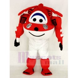 Red Jet Airplane Jett Mascot Costume Cartoon