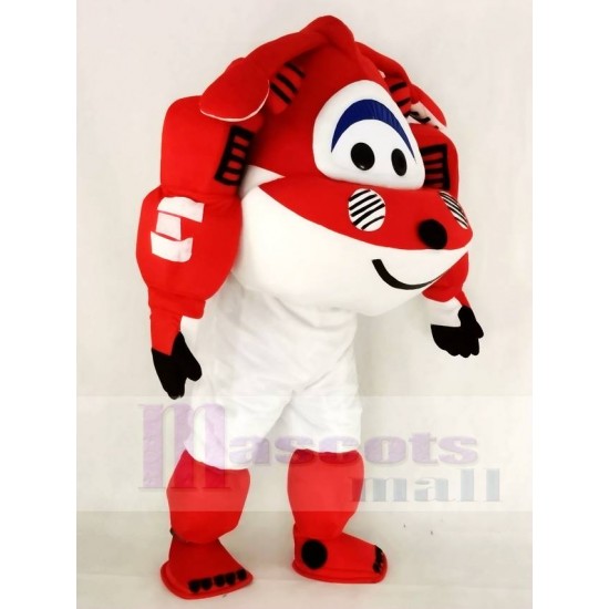 Avión Jett Rojo Disfraz de mascota Dibujos animados