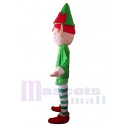 Navidad amistosa Niño elfo Disfraz de mascota Dibujos animados