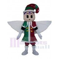 Navidad Ángel elfo Traje de la mascota Dibujos animados