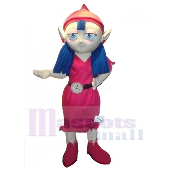 Little Red Riding Hood Elf Mascot Costume Cartoon