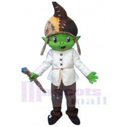 Green Witch Elf Leprechaun Mascot Costume Cartoon