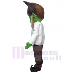 Grün Hexenkriegerin Kobold Maskottchen Kostüm Karikatur