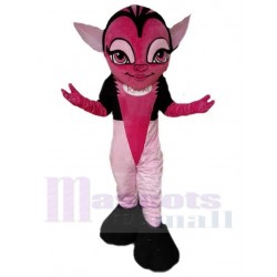 Pink Female Elf Mascot Costume Cartoon