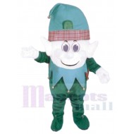 Elfo verde de Navidad Traje de la mascota Dibujos animados