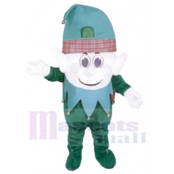 Christmas Green Elf Mascot Costume Cartoon