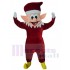 Cute Red Christmas Elf Mascot Costume Cartoon