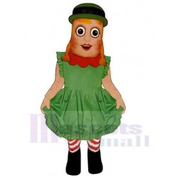 Fille Leprechaun Costume de mascotte Dessin animé