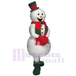 Muñeco de nieve de Navidad sonriente Disfraz de mascota Dibujos animados