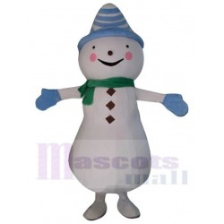 Bonhomme de neige heureux Costume de mascotte Dessin animé