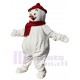 Muñeco de nieve de navidad Disfraz de mascota con Red Hat Dibujos animados