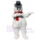 Weihnachten Schneemann Maskottchen Kostüm Karikatur mit grauem Hut