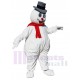 Weihnachten Schneemann Maskottchen Kostüm Karikatur mit grauem Hut
