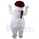 Weißer Schneemann Maskottchen Kostüm Karikatur