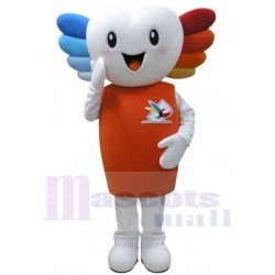 Colored Hair Snowman Mascot Costume Cartoon