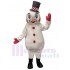 Cute Christmas Snowman Yeti Mascot Costume Cartoon