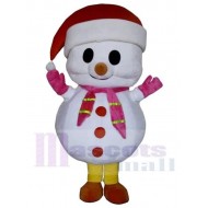 Bonhomme de neige de Noël convivial Yeti Costume de mascotte Dessin animé