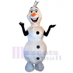 Friendly Olaf Snowman Frozen Mascot Costume Cartoon