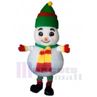 Bonhomme de neige gonflé de ventre mignon Yéti Costume de mascotte Dessin animé