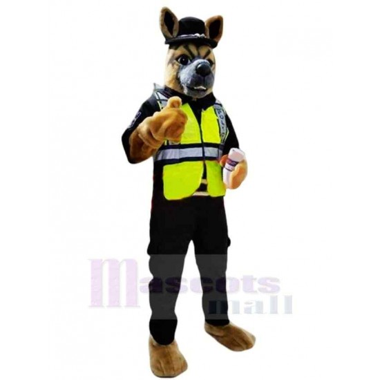 Police Dog Mascot Costume Cartoon