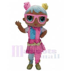 Giant LOL Doll Bonbon Mascot Costume in Hot Pink Skirt