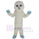 Lindo yeti blanco Monigote de nieve Disfraz de mascota Dibujos animados