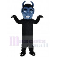 Blue Devil Demon Mascot Costume Cartoon