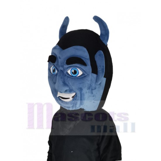 Blue Devil Demon Mascot Costume Cartoon