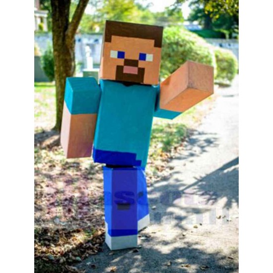 Steve Minecraft Mascotte Costume Dessin animé