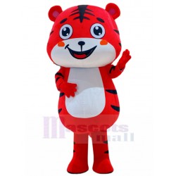 Año nuevo Tigre rojo propicio Disfraz de mascota Dibujos animados