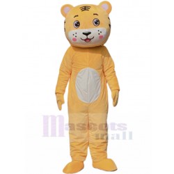Cute Yellow Baby Tiger Mascot Costume Cartoon