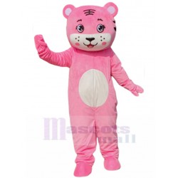 Likable Pink Baby Tiger Mascot Costume Cartoon