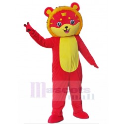 Nouvelle arrivee Tigre rouge heureux Costume de mascotte Dessin animé