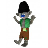 Trolls Boy Elf Mascot Costume with Green Vest Cartoon