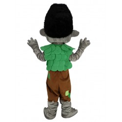 Trolle Junge Elf Maskottchen Kostüm mit grüner Weste Karikatur