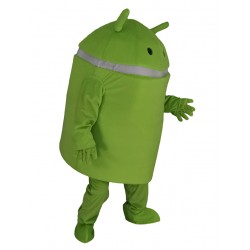 Hellgrünes Android-Roboter-Maskottchen-Kostüm-Karikatur