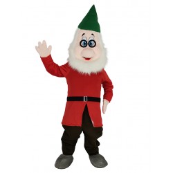 Doc Clever Dwarfs with Green Hat Mascot Costume Cartoon