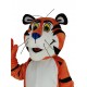 Déguisement mascotte Tony le tigre orange avec animal au nez bleu