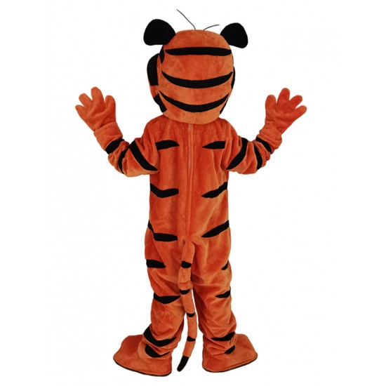 Orange Tony the Tiger Mascot Costume with Blue Nose Animal