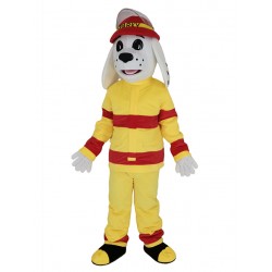 Costume de mascotte Sparky le chien de feu Animal avec chapeau rouge