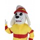 Disfraz de mascota de perro Sparky The Fire Animal con sombrero rojo