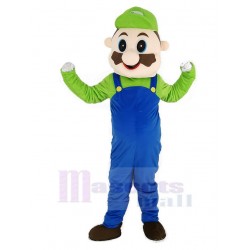 Super Mario Mascot Costume with Green Hat